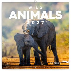 Falinaptár képes lemeznaptár 300x300mm, Wild Animals Realsystem 2027. Falinaptár Realsystem