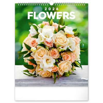 Falinaptár képes  300x340mm Flowers Realsystem 2026.