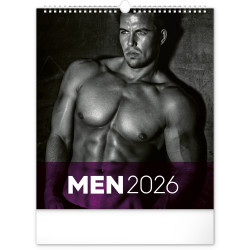 Falinaptár képes  300x340mm Men Realsystem 2026. Falinaptár Realsystem
