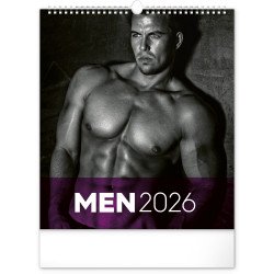 Falinaptár képes  300x340mm Men Realsystem 2026. Falinaptár Realsystem