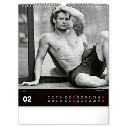 Falinaptár képes  300x340mm Men Realsystem 2027. Falinaptár Realsystem