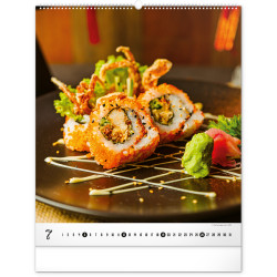 Falinaptár képes  480×560mm Gourmet  Realsystem 2026. Falinaptár Realsystem