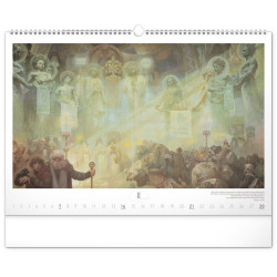 Falinaptár képes  480×330mm The Slav Epic-Alphonse Mucha Realsystem 2027. Falinaptár Realsystem