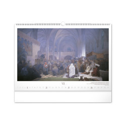 Falinaptár képes  480×330mm The Slav Epic-Alphonse Mucha Realsystem 2027. Falinaptár Realsystem