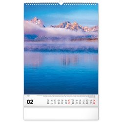 Falinaptár képes  330×460mm Aqua  Realsystem 2027. Falinaptár Realsystem
