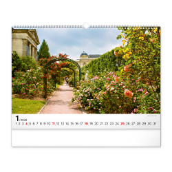 Falinaptár képes  480×330mm Gardens  Realsystem 2026. Falinaptár Realsystem