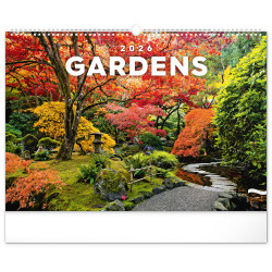 Falinaptár képes  480×330mm Gardens  Realsystem 2026. Falinaptár Realsystem