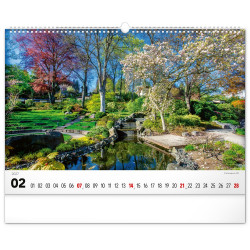 Falinaptár képes  480×330mm Gardens  Realsystem 2027. Falinaptár Realsystem