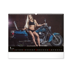 Falinaptár képes  480×330mm Girls & Bikes  Realsystem 2026. Falinaptár Realsystem
