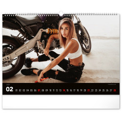 Falinaptár képes  480×330mm Girls & Bikes  Realsystem 2027. Falinaptár Realsystem