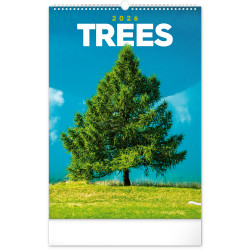 Falinaptár képes  330×460mm Trees  Realsystem 2026. Falinaptár Realsystem