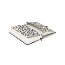 Keménytáblás notesz krémszínű lapokkal leszorító gumiszalaggal Fox 130x210mm, Presco