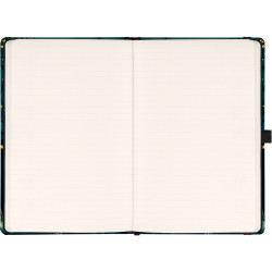 Keménytáblás notesz krémszínű lapokkal leszorító gumiszalaggal Fox 130x210mm, Presco