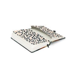 Keménytáblás notesz krémszínű lapokkal leszorító gumiszalaggal Fox 130x210mm, Presco Napló Presco