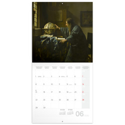 Falinaptár képes lemeznaptár 300x300mm, Johannes Vermeer Realsystem 2026.