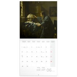 Falinaptár képes lemeznaptár 300x300mm, Johannes Vermeer Realsystem 2026. Falinaptár Realsystem