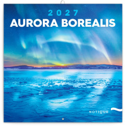 Falinaptár képes lemeznaptár 300x300mm, Aurora Borealis Realsystem 2027. Falinaptár Realsystem