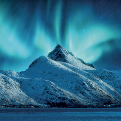 Falinaptár képes lemeznaptár 300x300mm, Aurora Borealis Realsystem 2027. Falinaptár Realsystem