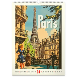 Falinaptár képes  330×460mm Vintage Posters-World Cities Realsystem 2027. Falinaptár Realsystem