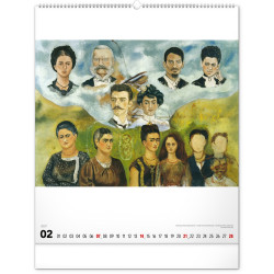 Falinaptár képes  480×560mm Frida Kahlo Realsystem 2027. Falinaptár Realsystem