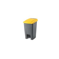 Szemetes kuka pedálos műanyag 50 literes antracit/sárga UP227-214 Papírkosár, szemetes Planet