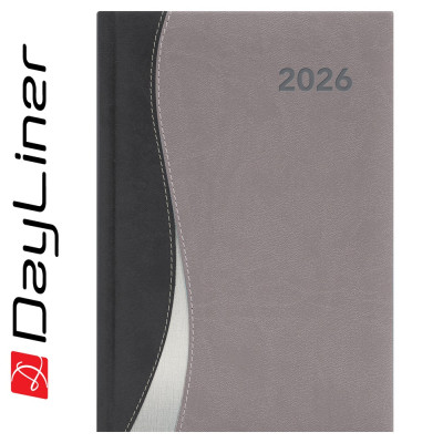 Határidőnapló Dubai A5 heti, fehér lapokkal fekete-szürke Dayliner 2027.