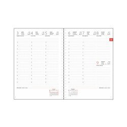 Határidőnapló InSpiral A5 heti, fehér lapokkal Bloom Dayliner 2026. Határidőnapló Dayliner