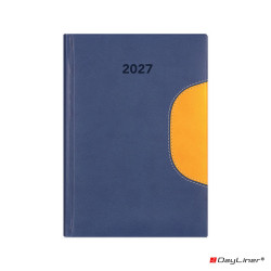 Határidőnapló Memphis B5 heti, fehér lapokkal kék-sárga Dayliner 2027.