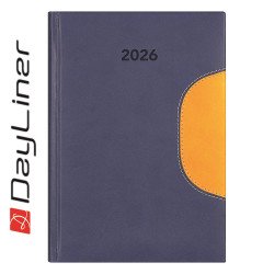 Határidőnapló Memphis B5 heti, fehér lapokkal kék-sárga Dayliner 2026. Határidőnapló Dayliner