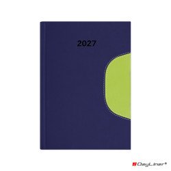 Határidőnapló Memphis B5 heti, fehér lapokkal kék-zöld Dayliner 2027. Határidőnapló Dayliner