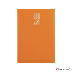Határidőnapló MyPastel A5 heti, krémszínű lapokkal narancs Dayliner 2027.