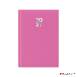 Határidőnapló Pannon A5 heti, fehér lapokkal fuchsia Dayliner 2027.