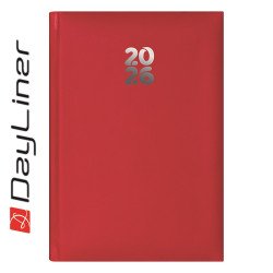 Határidőnapló Pannon A5 heti, fehér lapokkal piros Dayliner 2026. Határidőnapló Dayliner
