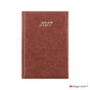 Határidőnapló Rebel A5 napi, krémszínű lapokkal bordó Dayliner 2027.
