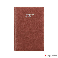 Határidőnapló Rebel A5 napi, krémszínű lapokkal bordó Dayliner 2027.
