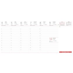 Asztali naptár Oktáv 320 x 150 mm, fehér lapokkal Oktáv tömb Dayliner 2026. Asztali naptár Dayliner
