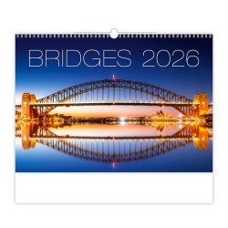 Falinaptár képes 450 × 315 mm, Bridges Dayliner 2026. Falinaptár Dayliner