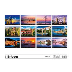 Falinaptár képes 450 × 315 mm, Bridges Dayliner 2027. Falinaptár Dayliner