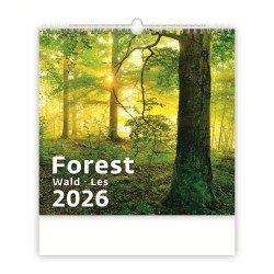 Falinaptár képes 300 x 300 mm, fehér lapokkal Forest Dayliner 2027. Falinaptár Dayliner