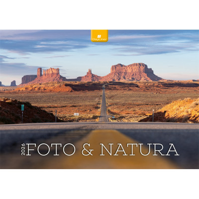Falinaptár képes 340 × 485 mm, fehér lapokkal Foto&Natura B3 Dayliner 2027.