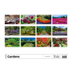 Falinaptár képes 450 × 315 mm, fehér lapokkal Gardens Dayliner 2026. Falinaptár Dayliner