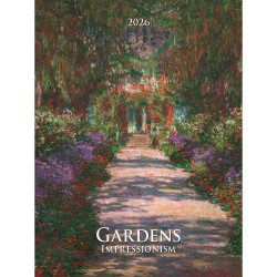 Falinaptár képes 420 × 560 mm, fehér lapokkal Gardens Impressionism Dayliner 2027. Falinaptár Dayliner