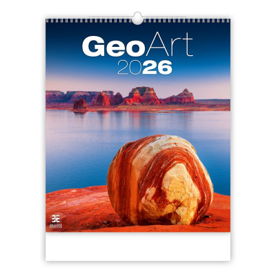 Falinaptár képes 450 × 520 mm, fehér lapokkal Geo Art Dayliner 2026.