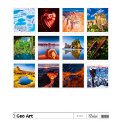 Falinaptár képes 450 × 520 mm, fehér lapokkal Geo Art Dayliner 2026.