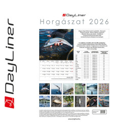 Falinaptár képes 230 x 330 mm, fehér lapokkal Horgászat Dayliner 2027. Falinaptár Dayliner
