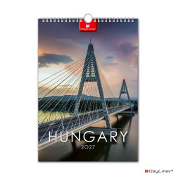 Falinaptár képes 230 x 330 mm, fehér lapokkal Hungary Dayliner 2027. Falinaptár Dayliner
