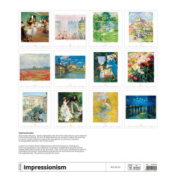 Falinaptár képes 450 × 520 mm, fehér lapokkal Impressionism Dayliner 2027. Falinaptár Dayliner