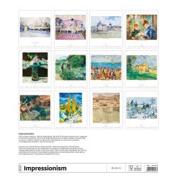 Falinaptár képes 450 × 520 mm, fehér lapokkal Impressionism Dayliner 2027. Falinaptár Dayliner