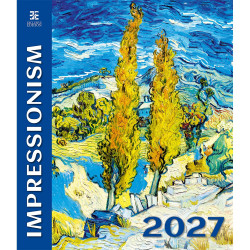 Falinaptár képes 450 × 520 mm, fehér lapokkal Impressionism Dayliner 2027. Falinaptár Dayliner