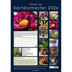 Falinaptár képes 340 × 485 mm, fehér lapokkal Kertészmester Dayliner 2027. Falinaptár Dayliner